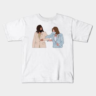 VP Harris and Speaker Pelosi Elbow Bump Kids T-Shirt